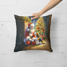 Load image into Gallery viewer, Beagle and Santa Claus Throw Pillow