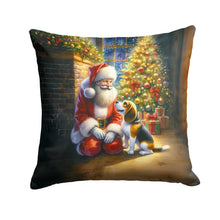 Load image into Gallery viewer, Beagle and Santa Claus Throw Pillow