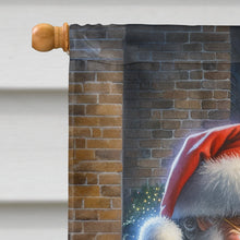 Load image into Gallery viewer, Bedlington Terrier and Santa Claus House Flag