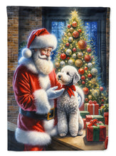 Load image into Gallery viewer, Bedlington Terrier with Santa Garden Flag – Christmas Dog Yard Decor