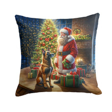 Load image into Gallery viewer, Belgian Malinois and Santa Claus Throw Pillow