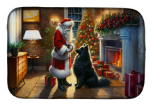 Load image into Gallery viewer, Belgian Sheepdog and Santa Claus Dish Drying Mat