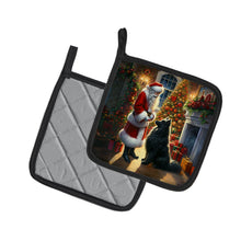 Load image into Gallery viewer, Belgian Sheepdog and Santa Claus Pot Holders - Set of 2 Decorative Kitchen Helpers | Made in the USA