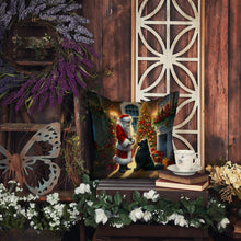 Load image into Gallery viewer, Belgian Sheepdog and Santa Claus Throw Pillow