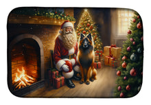 Load image into Gallery viewer, Belgian Tervuren and Santa Claus Dish Drying Mat