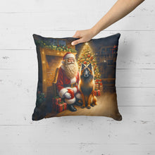 Load image into Gallery viewer, Belgian Tervuren and Santa Claus Throw Pillow
