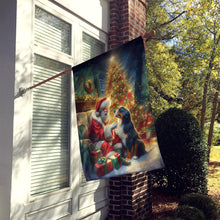 Load image into Gallery viewer, Bernese Mountain Dog and Santa Claus House Flag