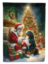 Load image into Gallery viewer, Bernese Mountain Dog and Santa Claus House Flag