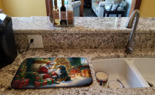Load image into Gallery viewer, Bernese Mountain Dog and Santa Claus Dish Drying Mat