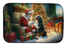 Load image into Gallery viewer, Bernese Mountain Dog and Santa Claus Dish Drying Mat