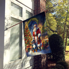 Load image into Gallery viewer, Bernese Mountain Dog and Santa Claus House Flag