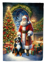 Load image into Gallery viewer, Bernese Mountain Dog and Santa Claus House Flag