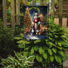 Load image into Gallery viewer, Bernese Mountain Dog with Santa Garden Flag – Christmas Dog Yard Decor