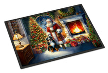 Load image into Gallery viewer, Bernese Mountain Dog and Santa Claus Doormat - 18X27 Indoor / Outdoor Rug | Made in USA