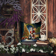 Load image into Gallery viewer, Bernese Mountain Dog and Santa Claus Throw Pillow