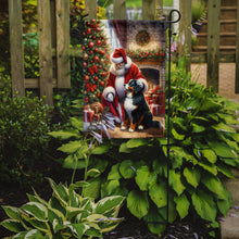 Load image into Gallery viewer, Bernese Mountain Dog with Santa Garden Flag – Christmas Dog Yard Decor