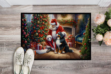Load image into Gallery viewer, Bernese Mountain Dog and Santa Claus Doormat-24x36 Indoor / Outdoor Rug | Made in USA