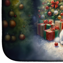Load image into Gallery viewer, Bichon Frise and Santa Claus Dish Drying Mat
