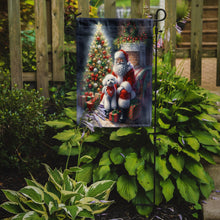 Load image into Gallery viewer, Bichon Frise with Santa Garden Flag – Christmas Dog Yard Decor