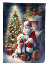 Load image into Gallery viewer, Bichon Frise with Santa Garden Flag – Christmas Dog Yard Decor