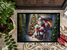 Load image into Gallery viewer, Bichon Frise and Santa Claus Doormat-24x36 Indoor / Outdoor Rug | Made in USA