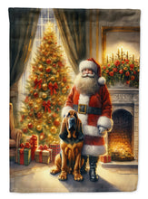 Load image into Gallery viewer, Bloodhound and Santa Claus House Flag
