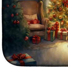 Load image into Gallery viewer, Bloodhound and Santa Claus Dish Drying Mat