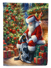 Load image into Gallery viewer, Bluetick Hound and Santa Claus House Flag