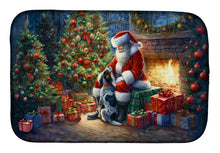 Load image into Gallery viewer, Bluetick Hound and Santa Claus Dish Drying Mat
