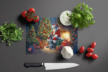 Load image into Gallery viewer, Bluetick Hound and Santa Claus Glass Cutting Boards – Durable, Decorative Kitchen Art