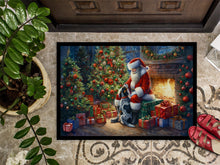Load image into Gallery viewer, Bluetick Hound and Santa Claus Doormat - 18X27 Indoor / Outdoor Rug | Made in USA