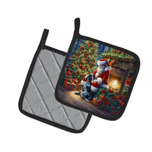 Load image into Gallery viewer, Bluetick Hound and Santa Claus Pot Holders - Set of 2 Decorative Kitchen Helpers | Made in the USA