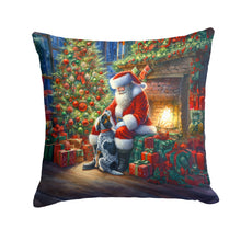 Load image into Gallery viewer, Bluetick Hound and Santa Claus Throw Pillow - 14x14 Decorative Pillow – Art for Your Home &amp; Patio