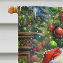Load image into Gallery viewer, Bluetick Hound and Santa Claus House Flag