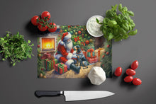 Load image into Gallery viewer, Bluetick Hound and Santa Claus Glass Cutting Boards – Durable, Decorative Kitchen Art