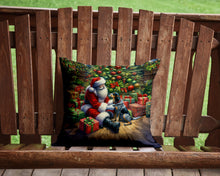 Load image into Gallery viewer, Bluetick Hound and Santa Claus Throw Pillow - 14x14 Decorative Pillow – Art for Your Home &amp; Patio