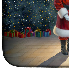 Load image into Gallery viewer, Borzoi and Santa Claus Dish Drying Mat