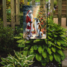 Load image into Gallery viewer, Borzoi with Santa Garden Flag – Christmas Dog Yard Decor
