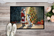 Load image into Gallery viewer, Borzoi and Santa Claus Doormat-24x36 Indoor / Outdoor Rug | Made in USA