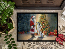 Load image into Gallery viewer, Borzoi and Santa Claus Doormat-24x36 Indoor / Outdoor Rug | Made in USA