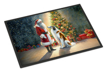 Load image into Gallery viewer, Borzoi and Santa Claus Doormat-24x36 Indoor / Outdoor Rug | Made in USA