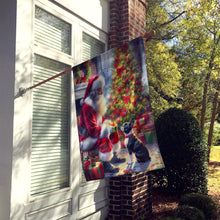 Load image into Gallery viewer, Boston Terrier and Santa Claus House Flag