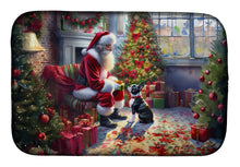 Load image into Gallery viewer, Boston Terrier and Santa Claus Dish Drying Mat