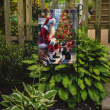 Load image into Gallery viewer, Boston Terrier with Santa Garden Flag – Christmas Dog Yard Decor