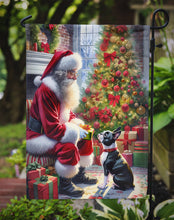 Load image into Gallery viewer, Boston Terrier with Santa Garden Flag – Christmas Dog Yard Decor