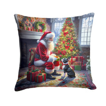 Load image into Gallery viewer, Boston Terrier and Santa Claus Throw Pillow