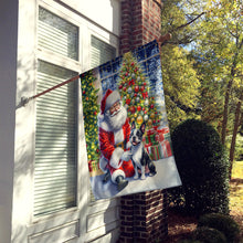 Load image into Gallery viewer, Boston Terrier and Santa Claus House Flag