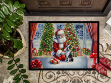 Load image into Gallery viewer, Boston Terrier and Santa Claus Doormat-24x36 Indoor / Outdoor Rug | Made in USA