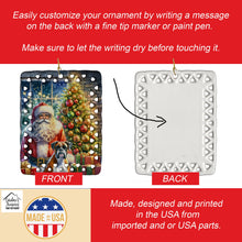 Load image into Gallery viewer, Boxer and Santa Claus Porcelain Ornament