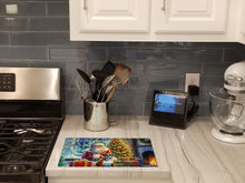 Load image into Gallery viewer, Boxer and Santa Claus Glass Cutting Boards – Durable, Decorative Kitchen Art